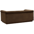 Meridian Furniture Cascade Brown Velvet Fabric Loveseat