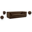 Meridian Furniture Cascade Brown Velvet Fabric Sofa