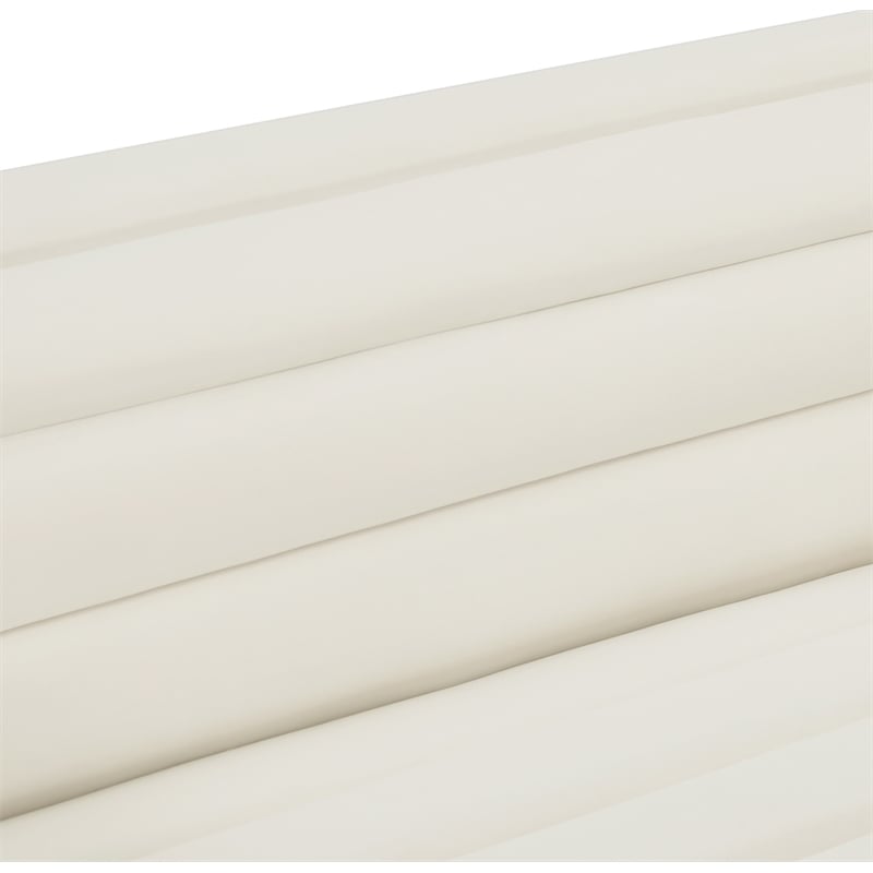 Meridian Furniture Cascade Cream Velvet Fabric Loveseat
