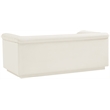 Meridian Furniture Cascade Cream Velvet Fabric Loveseat