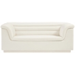 Meridian Furniture Cascade Cream Velvet Fabric Loveseat