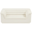 Meridian Furniture Cascade Cream Velvet Fabric Loveseat