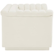 Meridian Furniture Cascade Cream Velvet Fabric Loveseat