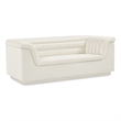 Meridian Furniture Cascade Cream Velvet Fabric Loveseat