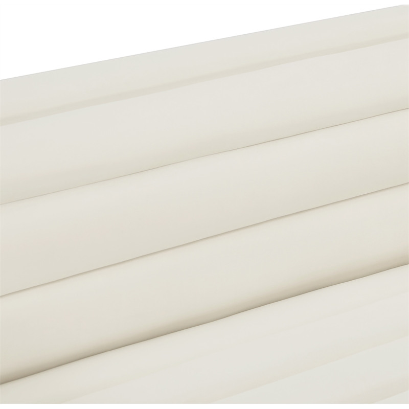 Meridian Furniture Cascade Cream Velvet Fabric Sofa