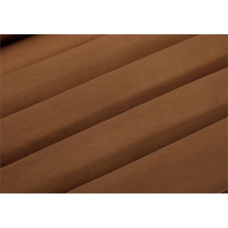 Meridian Furniture Cascade Saddle Velvet Fabric Loveseat