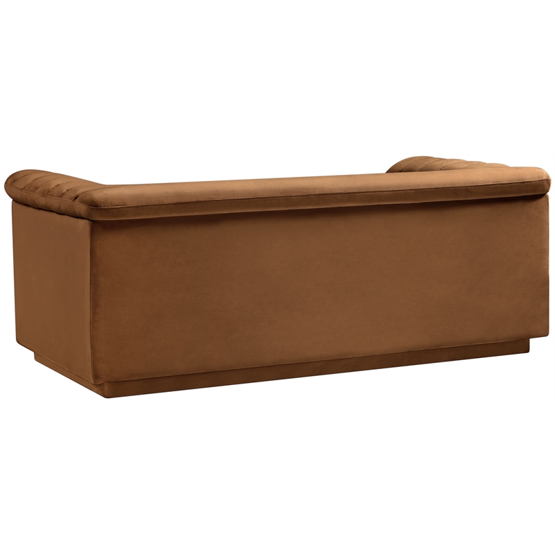 Meridian Furniture Cascade Saddle Velvet Fabric Loveseat