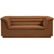 Meridian Furniture Cascade Saddle Velvet Fabric Loveseat