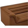 Meridian Furniture Cascade Saddle Velvet Fabric Loveseat
