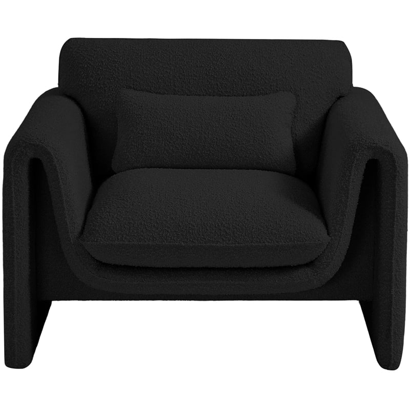 Meridian Furniture Stylus Black Boucle Fabric Chair