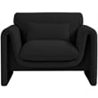 Meridian Furniture Stylus Black Boucle Fabric Chair