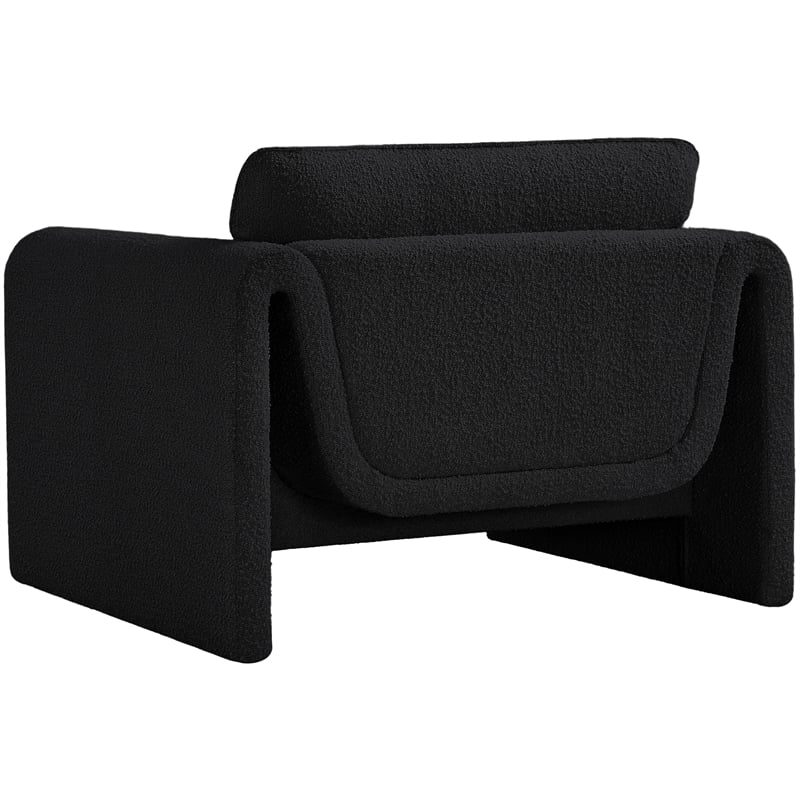 Meridian Furniture Stylus Black Boucle Fabric Chair