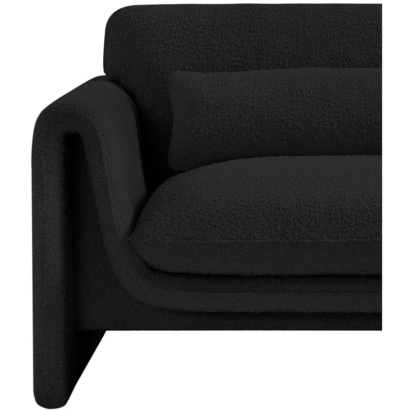 Meridian Furniture Stylus Black Boucle Fabric Chair