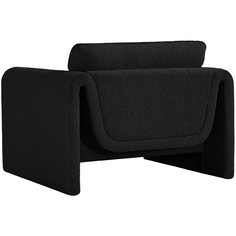 Meridian Furniture Stylus Black Boucle Fabric Chair