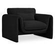 Meridian Furniture Stylus Black Boucle Fabric Chair