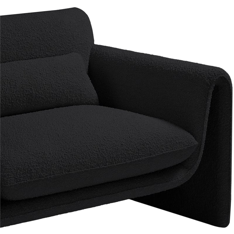 Meridian Furniture Stylus Black Boucle Fabric Chair