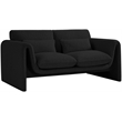 Meridian Furniture Stylus Black Boucle Fabric Loveseat