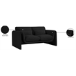 Meridian Furniture Stylus Black Boucle Fabric Loveseat