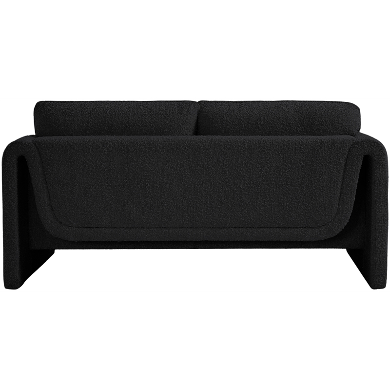 Meridian Furniture Stylus Black Boucle Fabric Loveseat