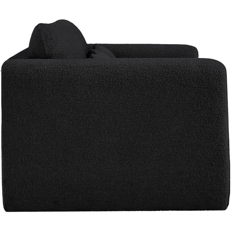 Meridian Furniture Stylus Black Boucle Fabric Loveseat