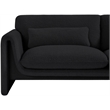 Meridian Furniture Stylus Black Boucle Fabric Loveseat
