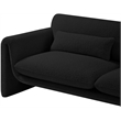 Meridian Furniture Stylus Black Boucle Fabric Sofa
