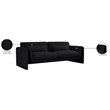 Meridian Furniture Stylus Black Boucle Fabric Sofa