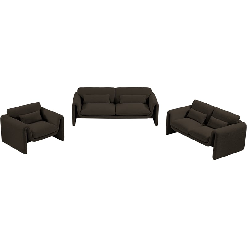 Meridian Furniture Stylus Brown Boucle Fabric Chair