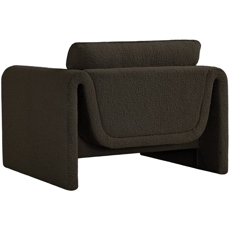 Meridian Furniture Stylus Brown Boucle Fabric Chair