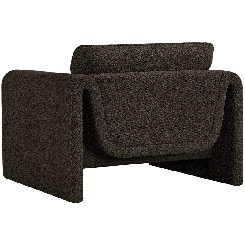 Meridian Furniture Stylus Brown Boucle Fabric Chair