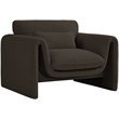 Meridian Furniture Stylus Brown Boucle Fabric Chair