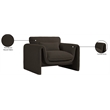 Meridian Furniture Stylus Brown Boucle Fabric Chair