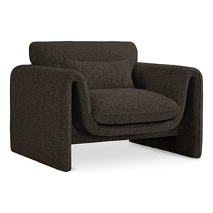 Meridian Furniture Stylus Brown Boucle Fabric Chair