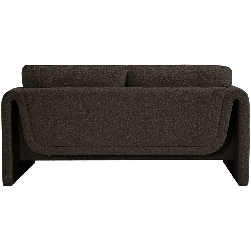 Meridian Furniture Stylus Brown Boucle Fabric Loveseat