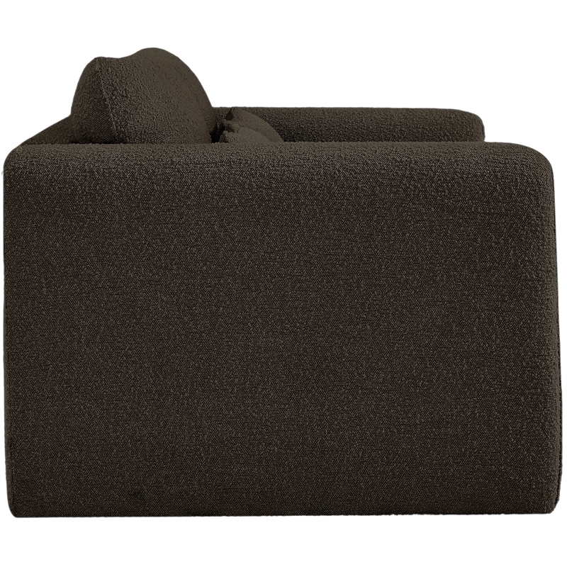 Meridian Furniture Stylus Brown Boucle Fabric Loveseat
