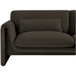 Meridian Furniture Stylus Brown Boucle Fabric Loveseat