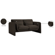 Meridian Furniture Stylus Brown Boucle Fabric Loveseat