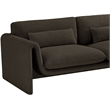 Meridian Furniture Stylus Brown Boucle Fabric Loveseat