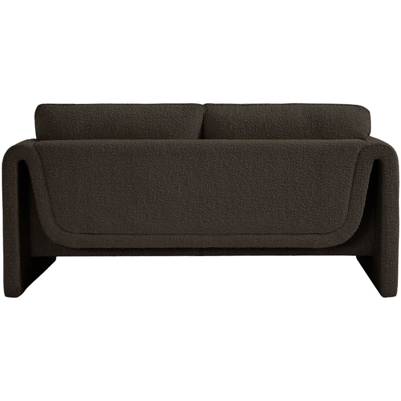 Meridian Furniture Stylus Brown Boucle Fabric Loveseat