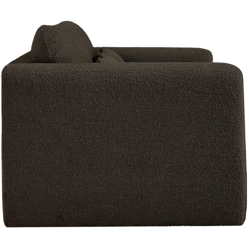 Meridian Furniture Stylus Brown Boucle Fabric Loveseat