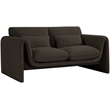 Meridian Furniture Stylus Brown Boucle Fabric Loveseat