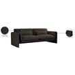 Meridian Furniture Stylus Brown Boucle Fabric Sofa