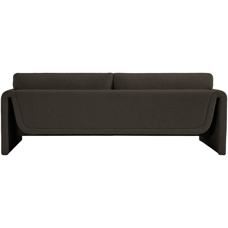 Meridian Furniture Stylus Brown Boucle Fabric Sofa