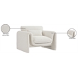 Meridian Furniture Stylus Cream Boucle Fabric Chair