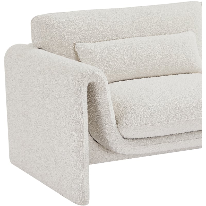 Meridian Furniture Stylus Cream Boucle Fabric Chair