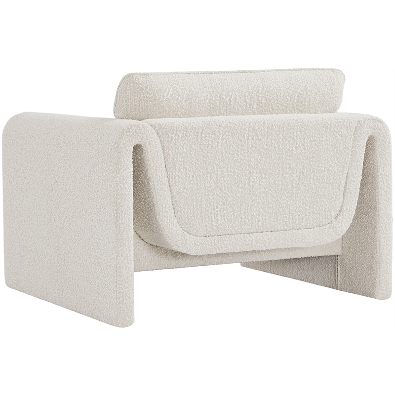 Meridian Furniture Stylus Cream Boucle Fabric Chair