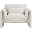 Meridian Furniture Stylus Cream Boucle Fabric Chair