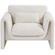 Meridian Furniture Stylus Cream Boucle Fabric Chair
