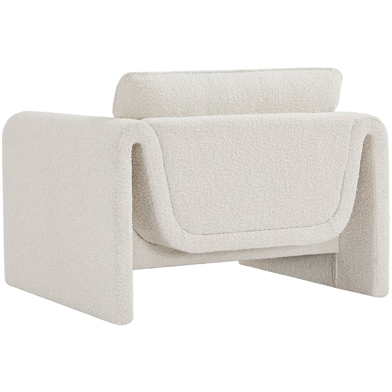 Meridian Furniture Stylus Cream Boucle Fabric Chair