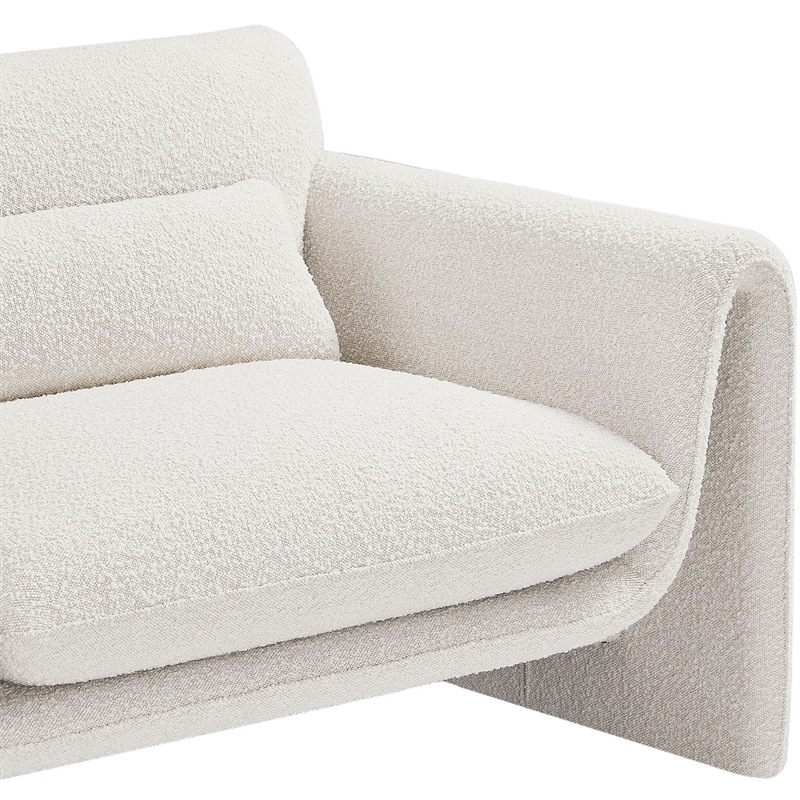 Meridian Furniture Stylus Cream Boucle Fabric Chair